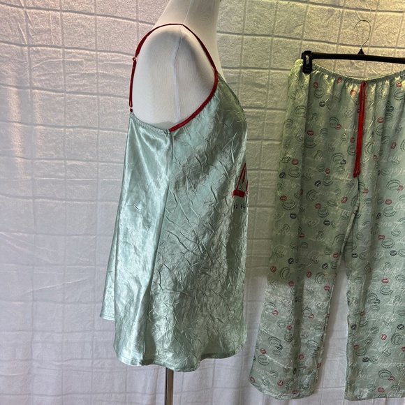 Women’s Coca Cola Pajamas Set Top Bottoms Green Red Sleep 2XL - Picture 3 of 12